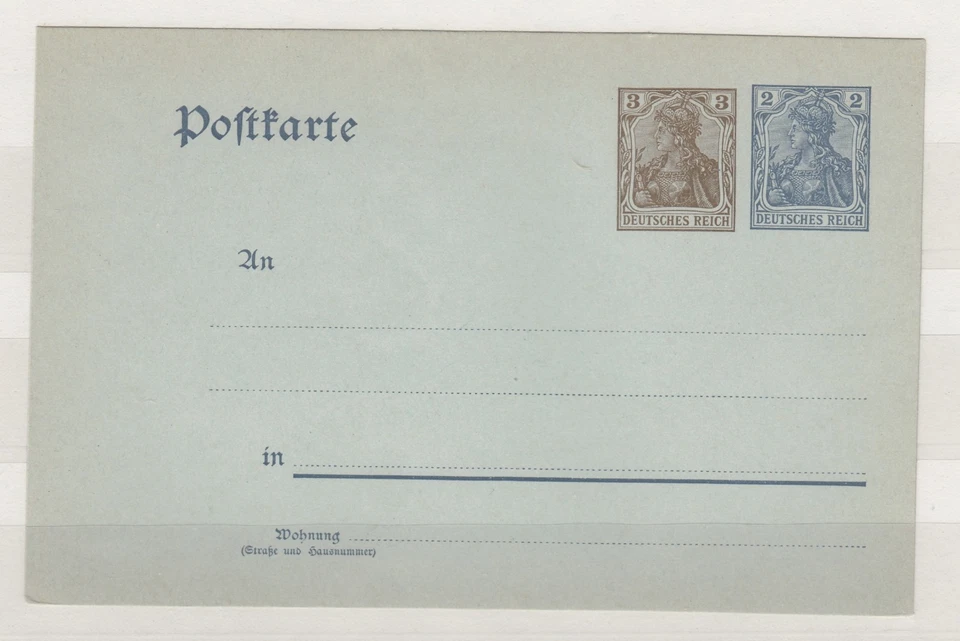 Germany Deutsches Reich Postal Stationery 3pf & 2pf Unused J3797 - Image 1 of 1