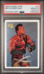 BRUTUS THE BARBER BEEFCAKE PSA 8 AUTO 10 1990 Classic WWF Pop 2 Signed #12 ๐ฅ๐ฅ - Picture 1 of 2