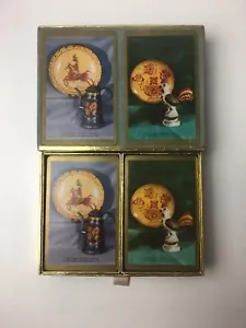 Vintage Congress Pinochle Playing Cards Pennsylvania German Folk Art Deck & Box - Picture 1 of 10