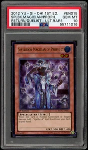 YuGiOh PSA 10 GEM MINT Spellbook Magician Of Prophecy REDU-EN015 1st Ed Ultimate - Picture 1 of 2