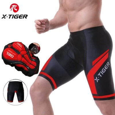 Pantalones Cortos de Ciclismo para Hombres 5D Acolchados Bicicletas Montar Pantalones Cortos a Prueba de Golpes MTB Foto 1 de 4
