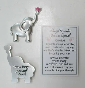 U1 Never forget U R Loved ALWAYS REMEMBER YOU ARE SPECIAL Elefant Taschenanhänger - Bild 1 von 4