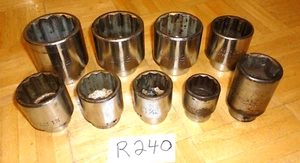 PROTO TOOLS 9 PIECE 3/4 DRIVE SAE. CHROME SOCKETS 1-1/4 TO 2-3/8 - Picture 1 of 14
