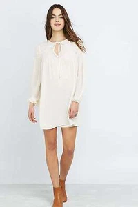 Urban Outfitters Staring at Stars Shirred Tunic Dress - Ivory - L - RRP £66 New - Picture 1 of 7