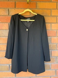 Linda Allard for Ellen Tracy Abend Jacke 80er schwarz Vintage Lagenlook Gr. 14 - Bild 1 von 15