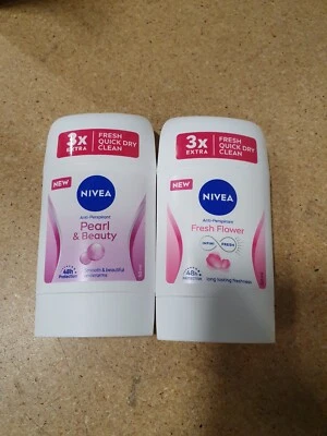 Deodorant NIVEA Anti Perspirant Extra Pearl&Beauty + Fresh Flower Women 50mlx2 - Image 1 of 2
