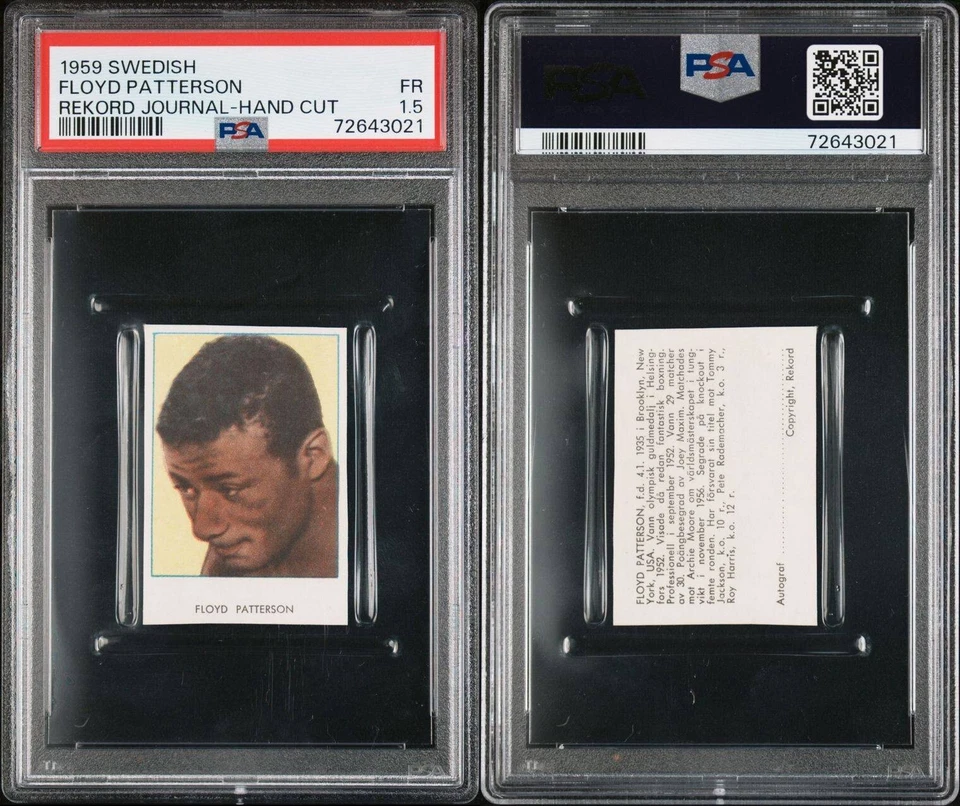 1959 Swedish Rekord Journal Floyd Patterson Hand Cut PSA 1.5 - Image 1 of 1