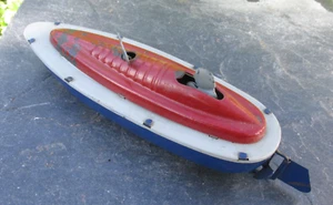 Stilvolles antikes CIJ JRD JEP Französisch Frankreich Uhrwerk Spielzeug Rennboot Bing - Bild 1 von 11
