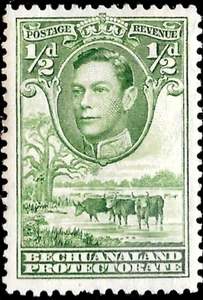 1938 Bechuanaland Protectorate #124 MNH**OG VF. CATTLE and BAOBAB TREE - Picture 1 of 1