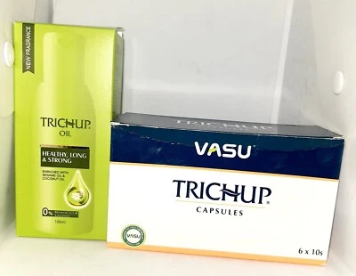 Trichup Oil Healthy Long Strong Hair Care & 60 Ayurveda Hair Nutrition Capsules - Image 1 of 4