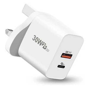 New QC3.0 PD 30W Fast Quick Charge USB Type C Wall Charger Adapter For iPhone - Picture 1 of 17