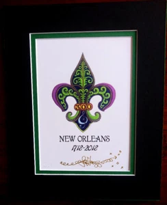 New Orleans 300th Anniversary Jamie Hayes MATTED TO AN 8 X 10, 2018, Signed - Picture 1 of 1