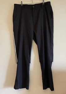 ADIDAS Mens Climacool black trackpants 3 stripe pants size 36W X 34L casual zips - Picture 1 of 11