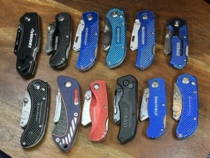 TSA CONFISCATED Folding Utility Knife (Lot of 12) Gordon Husky Kobalt Other - Picture 1 of 3