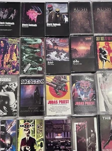 59 Vintage Heavy Metal Hard Rock Alternative Cassette Lot Judas RATT GnR Sabbath - Picture 1 of 7