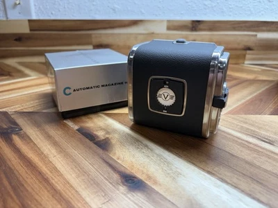 Hasselblad 30082 A16 Film Back Type II 6x4.5 Silver Chrome Matched Serial w/ Box - Image 1 of 4