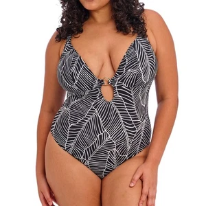 Elomi Swimwear Kata Non Wired Swimsuit Swimming Costume Black 801744 - Picture 1 of 6