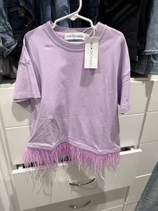 NWT Mini Dreamers Girls Feather Shirt Size 12 - Picture 1 of 1