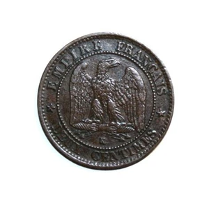 S7 - France 2 Centimes 1853-K Extra Fine + Copper Coin Napoleon III *** Scarcer - Picture 1 of 2