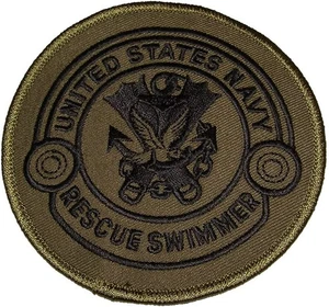 USN NAVY RESCUE SWIMMER PATCH SO OTHERS MAY LIVE SAR SEARCH AND RESCUE OD GREEN - Picture 1 of 1