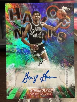 2025-26 Topps Basketball Havoc Marks Auto HM-GG George Gervin GREEN /99 - Spurs - Image 1 of 2