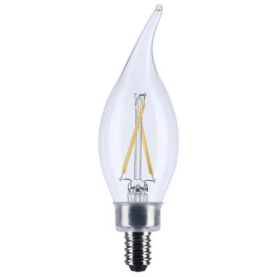 3 Watt CA10 LED - Candelabra Base - Clear - 3000K CCT - 120 Volt - 24-Pack - Image 1 of 4
