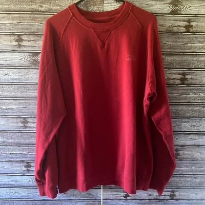 Sudadera de manga larga LL Bean para hombre talla L alta roja logotipo ligeramente ajustado Foto 1 de 4