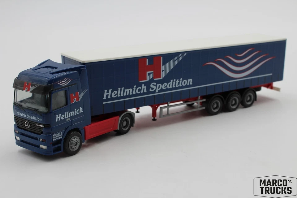 Herpa MB Actros MP1 Sattelzug "Hellmich Spedition Northeim" Wandt 1:87 /H25730 - Bild 1 von 1