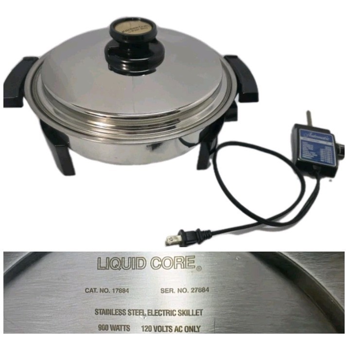 Kitchen Craft West Bend Liquid Core Stainless Electric Skillet 11