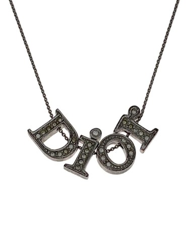 Collana Christian Dior logo donna con pietra colorata SLV top usata