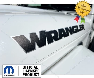 07 - 18 Jeep WRANGLER Hood Vinyl Decals Graphics Stickers JK Black Silver UV1R0 - Image 1 of 4