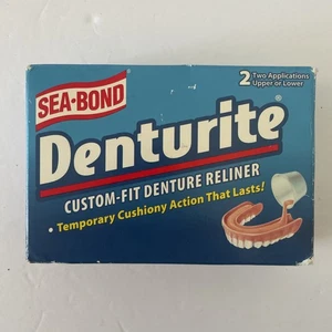 VTG Denturite CUSTOM FIT DENTURE RELINER (NEW IN BOX TWO APPLICATION HTF GREAT - Picture 1 of 2