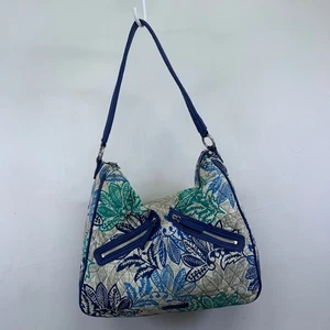 Vera Bradley Vivian Hobo Shoulder Bag Santiago Floral Quilted Faux Leather Trim - Picture 1 of 20