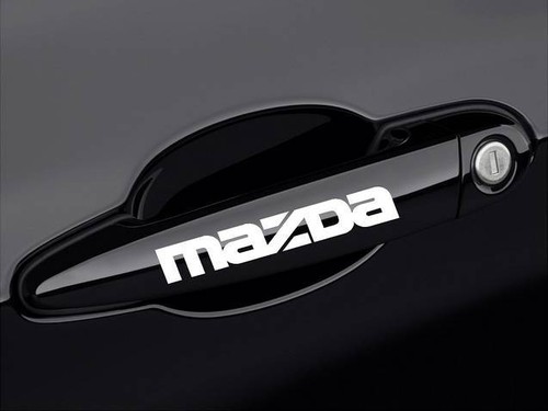 Mazdaspeed Door Handle Decal Stickers - Black Gloss Vinyl Pair For Mazda 3, 5, 6, CX7, RX7 4 thumbnail image