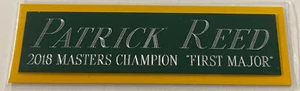 PLACA DE IDENTIFICACIÓN PATRICK REED MASTERS AUTOGRAFIADA FIRMADA TARJETA DE PUNTUACIÓN-BOLA DE GOLF-FOTO-BANDERA - Imagen 1 de 1
