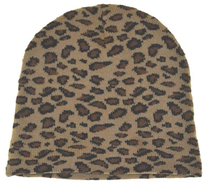 Wild Animal Print Leopard Cuffless Beanie Knit Hat(light color) - Picture 1 of 1
