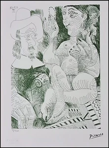 PABLO PICASSO * Woman at her.. * 38 x 28 cm * signed lithograph*limited # xx/250 - Bild 1 von 8