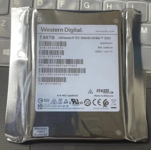 WD DC SN640 7.68TB SSD NVME U.2 Ultrastar Solid State Drive WUS4BB076D7P3E3 - Picture 1 of 4