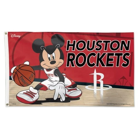 HOUSTON ROCKETS MICKEY MOUSE HOUSE FLAG 3'X5' BANNER NBA DISNEY LICENSED Cover