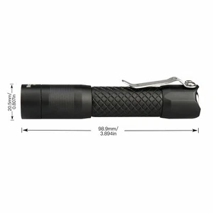 MecArmy PS14 Dual Emitter EDC AA/14500 Flashlight, XPL-HD LED 1200 lm, Black - Picture 1 of 7
