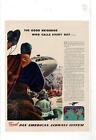 Vintage Pan American Airways Asia Europe  No So America Africa Ad Print D822