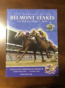 2008 Belmont Stakes Program, Ticket And Bloodhorse Signed - Picture 1 of 3