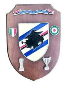 Official Sampdoria Crest Wooden Match Worn Shirt - Picture 1 of 3