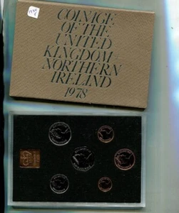 1978 GREAT BRITAIN UK NORTHERN IRELAND 7 COIN BU ORGINAL GOVERNMENT SET 1734T - Picture 1 of 1