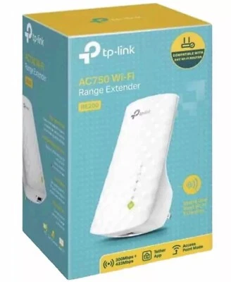 TP-Link AC750 Dual Band WiFi Range Extender, Repeater, Signal Booster  RE200 New - Image 1 of 4