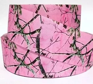 Pink Camo WIRED Ribbon 5 yards 2" ribbon~2" Wired ribbon~wreath AND Bow ribbon - Picture 1 of 1