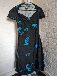 Necessary Evil dress size S black with blue mermaids - Picture 1 of 4