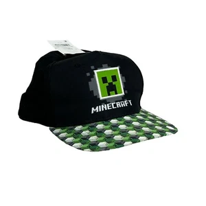 Minecraft Creeper Boy-Girl Baseball Cap Hat Youth Size OSFM Black Green NWT - Picture 1 of 12