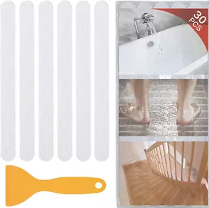 30 Pcs Non Slip Shower Sticker Adhesive Strips for Bathroom Floor Tub Stairs - Picture 1 of 11
