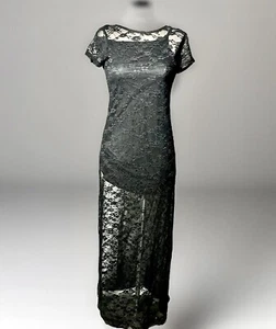 Wild Fable Women’s Black Lace Maxi Dress Sz S - Picture 1 of 6